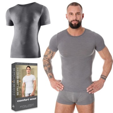 Мужская термофутболка BRUBECK SS11030, ШЕРСТЬ XXL