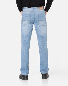 Jasne Jeansy Spodnie Męskie Dżinsowe LA123 W34 L32