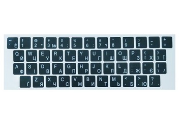 5 x Наклейки на клавіатуру NALEPKI POLSKO-UKRAIŃSKIE | QWERTY + CYRYLICA