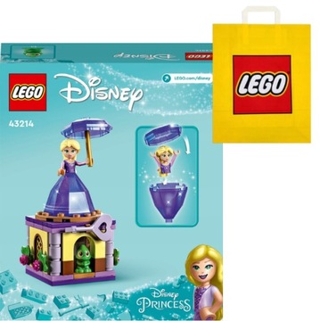 LEGO DISNEY PRINCESS WIRUJĄCA ROSZPUNKA ZESTAW 43214 + TORBA NA PREZENT