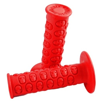 MANETKI GRIPY MOTOGRIP SKULL miękkie wygodne zielone MRF PIT BIKE CROSS