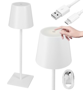 Светодиодная сенсорная настольная лампа, перезаряжаемая, USB C, с регулировкой яркости