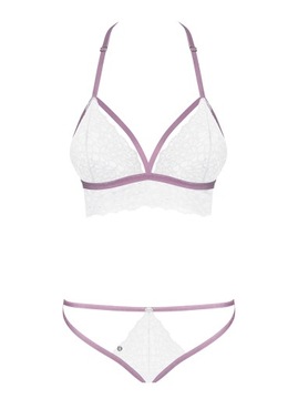 Комплект нижнего белья Obsessive Lilyanne Белый S/M