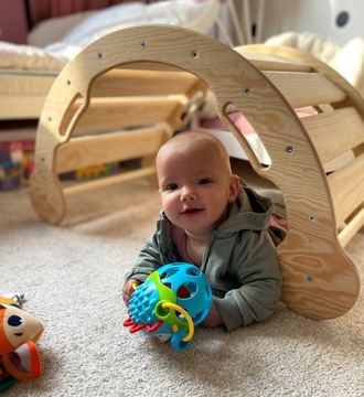 Деревянная качалка для детей - Montessori Colorful Rocker, размер M