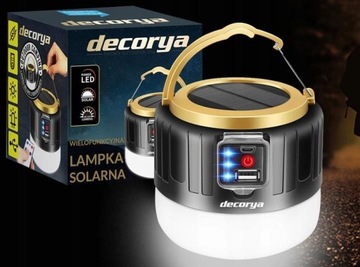 LAMPA WIELOFUNKCYJNA AKUMULATOR KEMPINGOWA SOLAR
