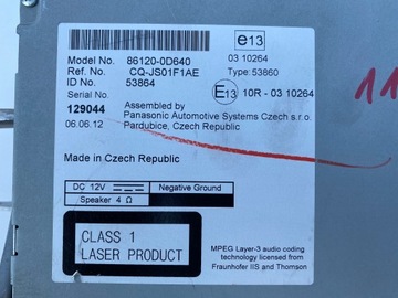 фото thumb №5, Toyota оригінальний номер 86120-0d640