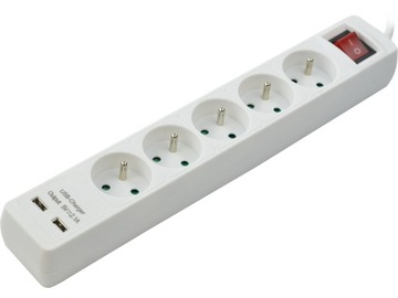 Удлинитель удлинителя 5гн+USB 5м+выключатель