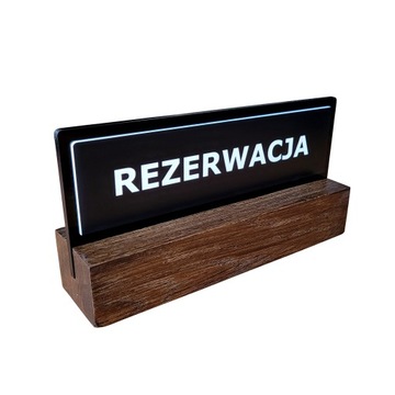Identyfikator na biurko, drewniany - Grawer