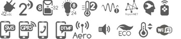 NeoGSM-IP-PS PŁYTA CENTRALA ALARMOWA 8-32 LINII ZASILACZ WIFI GSM ROPAM