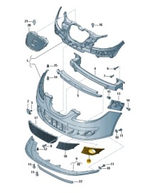 фото thumb №2, Решітка решітка радіатора бампера перед seat altea ліва