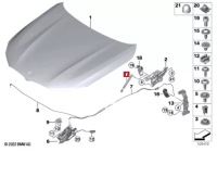 Привід кришки капот передньої bmw m5 f90 51237347403 oem Київ, фото thumb