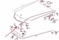 фото thumb №9, Mercedes-benz sl r129 ручка капот двигателя a1298870127 оригинальная