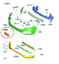 фото thumb №13, Кронштейн номерного знака регистрационный перед edge 2018- 2601776 _ kt4b-17n388-ja5yz9