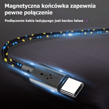 OPLATANY ŻÓŁTY KABEL USB-C WZMACNIANY QUICKCHARGE