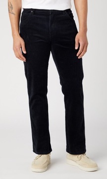 Wrangler GREENSBORO Black CZARNE SPODNIE SZTRUKS W36 L30