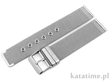 Bransoletka pasek do zegarka do smartwatcha mesh milanese 16 mm stalowa HIT