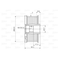 Valeo шкив генератора nissan navara 2,5 dci 05- Доставка, фото thumb