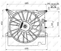 фото thumb №2, Вентилятор двигуна volvo xc90 02- 47462 nrf