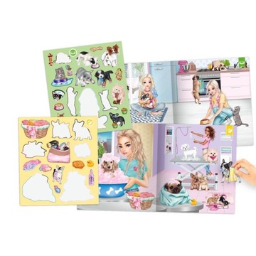 Топ-стикер Модель Книжка-раскраска Stickworld KITTY and DOGGY