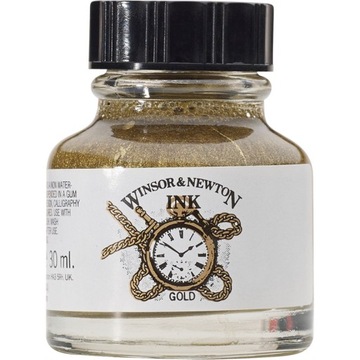 Tusz rysunkowy - Winsor & Newton - gold, 30 ml