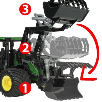 Traktor z Turem Ciągnik Maszyna Rolnicza Ruchome Elementy Gigantyczne Opony