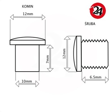 Śruby do korby Rowerowej z kominem ZIELONE do zębatek A2Z LEKKA ALU 5szt
