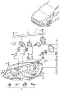 фото thumb №6, Монтаж dla роз'єм лампочка vag volkswagen golf tiguan оригінальний