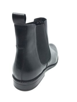 BUTY SZTYBLETY MĘSKIE SKÓRA CZARNE 40 26,5 cm PAN