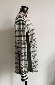 KARI TRAA bluzka termiczna żakardowa 100% merino wool wełna idealna XL