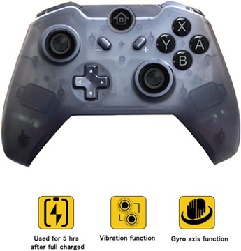 БЕСПРОВОДНОЙ КОНТРОЛЛЕР NINTENDO SWITCH TURBO GYRO AXIS DUAL SHOCK, ЧЕРНЫЙ