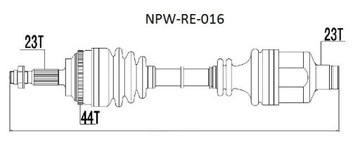 фото thumb №1, Полуось приводная renault clio ii 1.5dci 01- правая