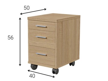 Szafka kontenerek pod biurko na kółkach, z szufladami, BRENT - Furnimasters