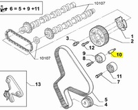 фото thumb №6, Болт ролики натяжителя fiat ulysse scudo 95-06 ducato 94-06 phedra 2.0