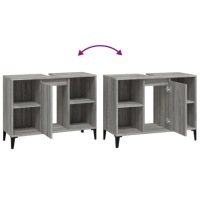 Купить Шкаф под umywalkę, szary dąb sonoma, 80x33x60 cm, фото thumb