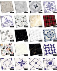 ПВХ-плитка «GEOMETRYCHNE» 20x20 из винила, ретро-рисунок
