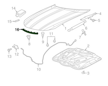 фото thumb №9, Трос замка фаркопа капота перед dodge challenger 2015- 68185112ab оригинал