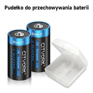 10 шт., 1,5 В, 5500 МВтч, размер C LR14, NIMH аккумулятор с USB-кабелем