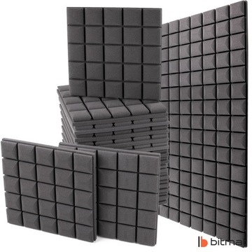 MAT звукоизоляционная акустическая пена CUBES 1м2, поглотитель для отделки стен 5см