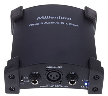 Active DI Box Millenium DI-33 9 В Phantom 48 В Батарея