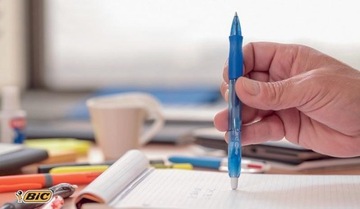 BIC GEL-OCITY ОРИГИНАЛЬНЫЙ АВТОМАТИЧЕСКИЙ НАБОР ГЕЛЕВОЙ РУЧКИ СИНЕГО цвета (12 шт.)