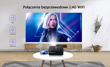 FULL HD 1080P Projektor WiFi Rzutnik Android FLZEN