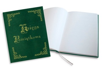 Памятная книга позолоченная В4, 100 страниц - зеленая