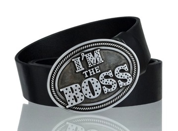 SKÓRZANY MĘSKI PASEK BLAKARDO 4CM CZARNY BOSS
