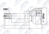 фото thumb №2, Npz-is-007 nty шарнір зовнішній honda passport 3
