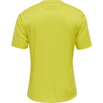 Koszulka sportowa Hummel Core XK Poly Jersey S/S żółto-biała r. M