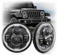 фото thumb №6, Лампи фари led drl перед 7" 84w jeep wrangler jk tj cj jl rubikon