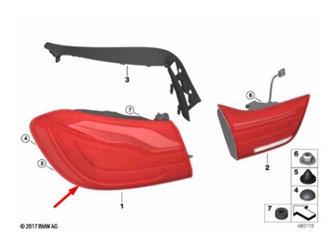 фото thumb №8, Bmw 4 купе f82 rear left taillight 63219491575 9491575