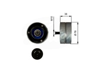 фото thumb №1, Gates t36529 ролик напрямна / напрямна, ремінь клиновий зубчастий