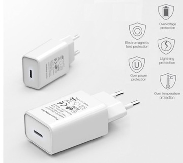 БЫСТРОЕ СЕТЕВОЕ ЗАРЯДНОЕ УСТРОЙСТВО TYPE-C 20W ДЛЯ IPHONE IPAD MACBOOK PRO И ДРУГОГО