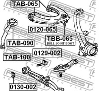 фото thumb №12, Втулка рычага lexus is200/300 99-05 /передний